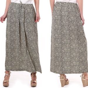 Maison Scotch Miami Deco Leopard Maxi Skirt S/M